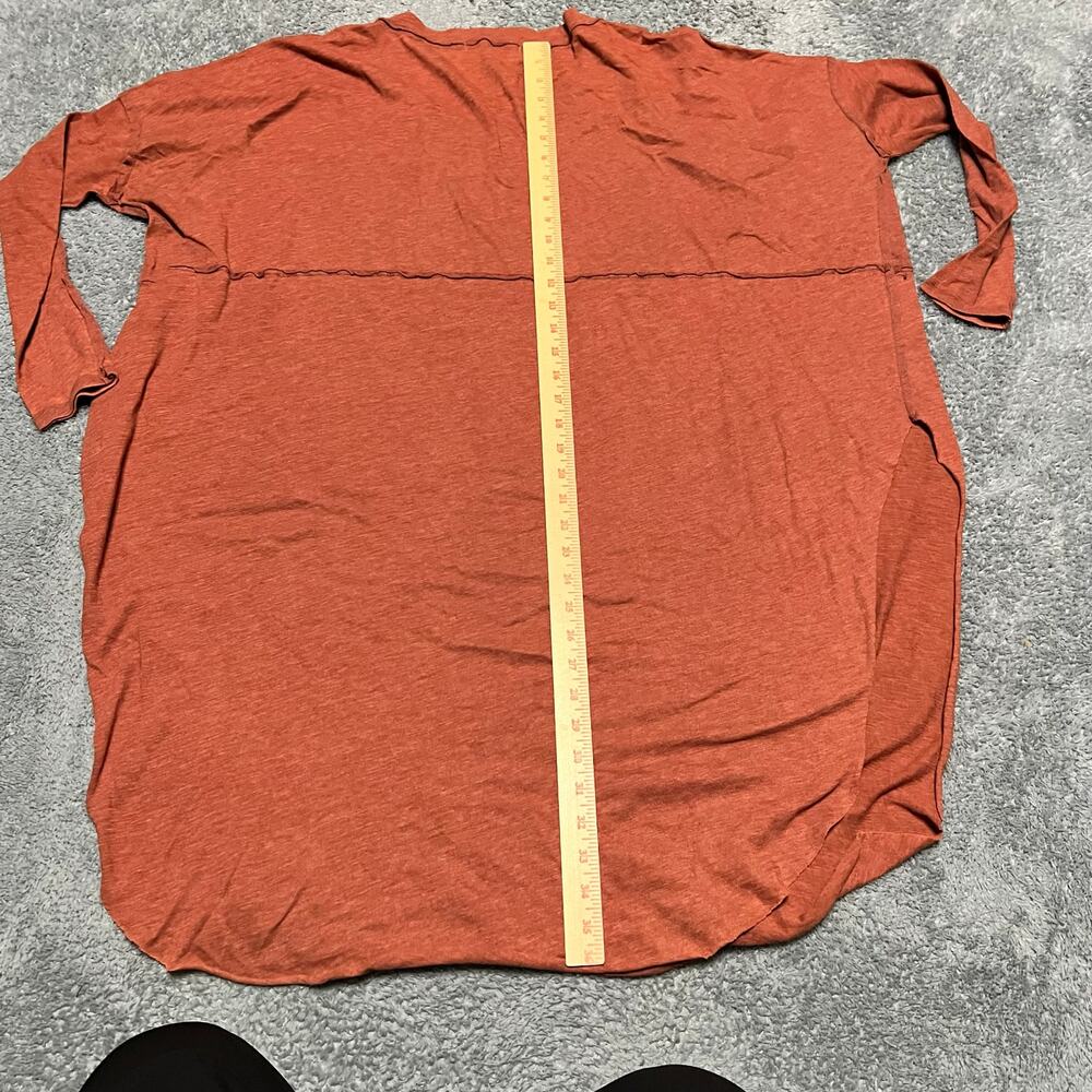 We The Free People Dress Tunic Womens Small Oversized Orange Long Sleeve Shirt - Picture 6 of 9